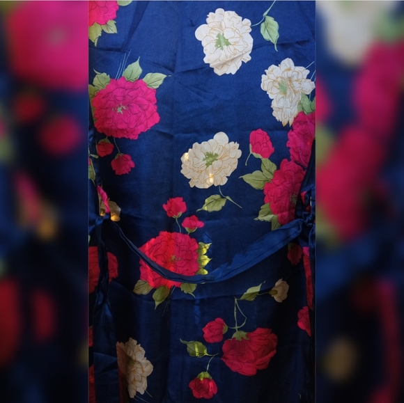 🌺🌻🌹Floral Négligé Robe with Tie Up - Picture 6 of 12